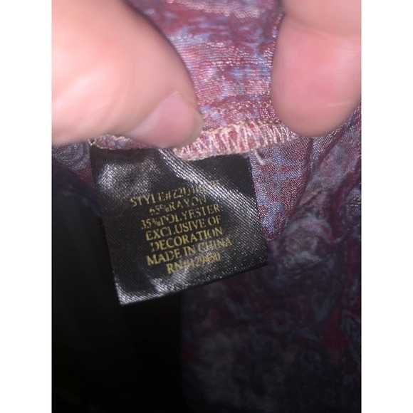 Lee Shirt Woman’s‎ Size L Pink Short Sleeve Blouse Flutter Sleeve - Picture 6 of 6